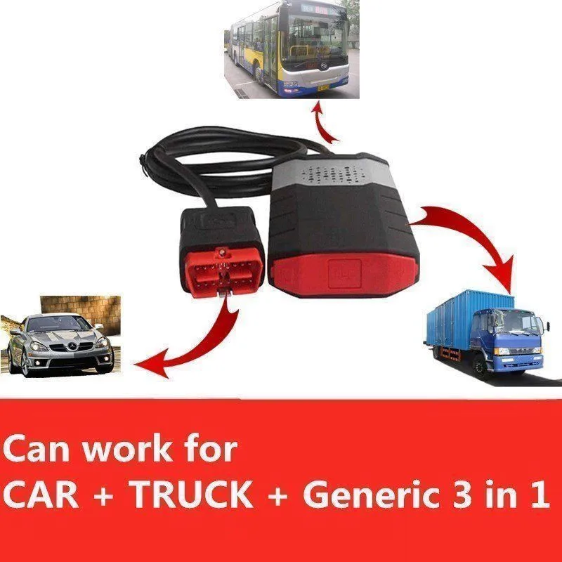 VCI OBD2 диагностический сканер наборы ODB2 автомобили Грузовики CD программное