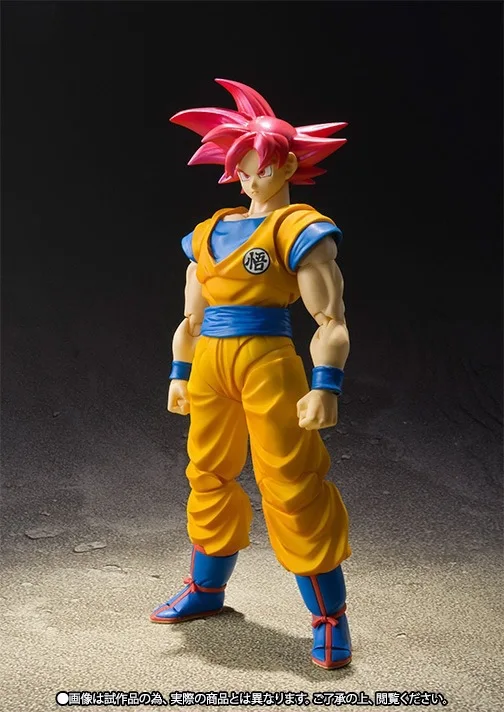 Figuarts Dragon Ball Супер Saiyan God Son Goku красные волосы Gokou ПВХ фигурка шарнир подвижные