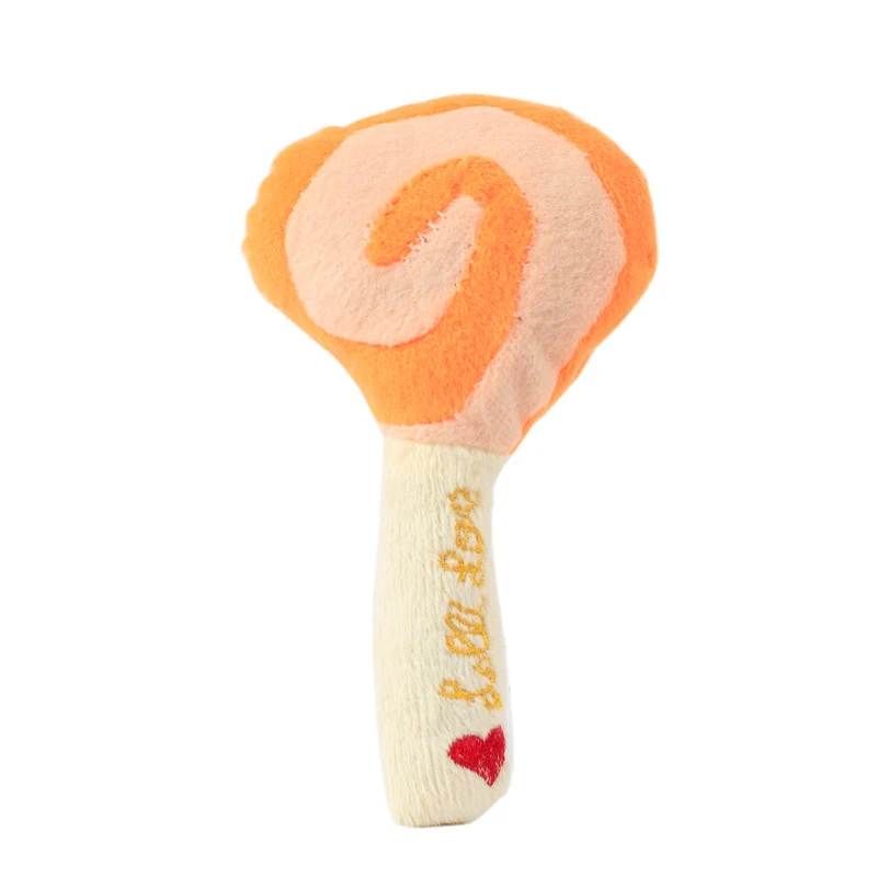 Собака Кошка милый леденец дизайн жевательные писклявые игрушки плюшевые