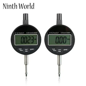 Измеритель диапазона 0-12,7 мм0,5 дюйма, 0-25,4 мм1 дюйм, цифровой циферблатный индикатор, прецизионный инструмент, 0,01 мм0,0005 дюйма, 0,0001 мм0,00005 дюйма, инструменты для тестирования