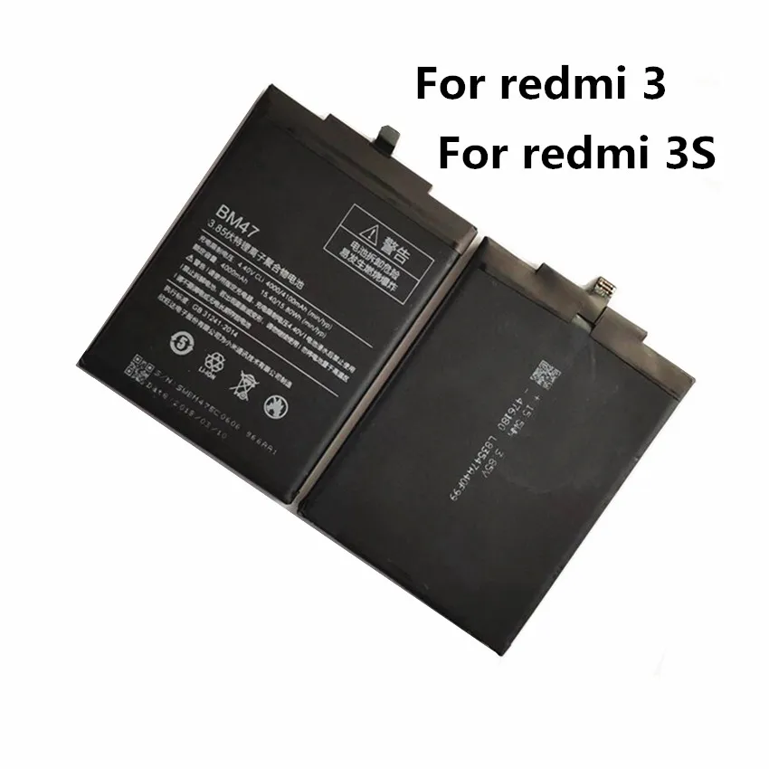 BM46 BM47 батарея для мобильного телефона Xiaomi Redmi Note 3/Pro 3s 4X 3X реальная емкость 4000 мАч
