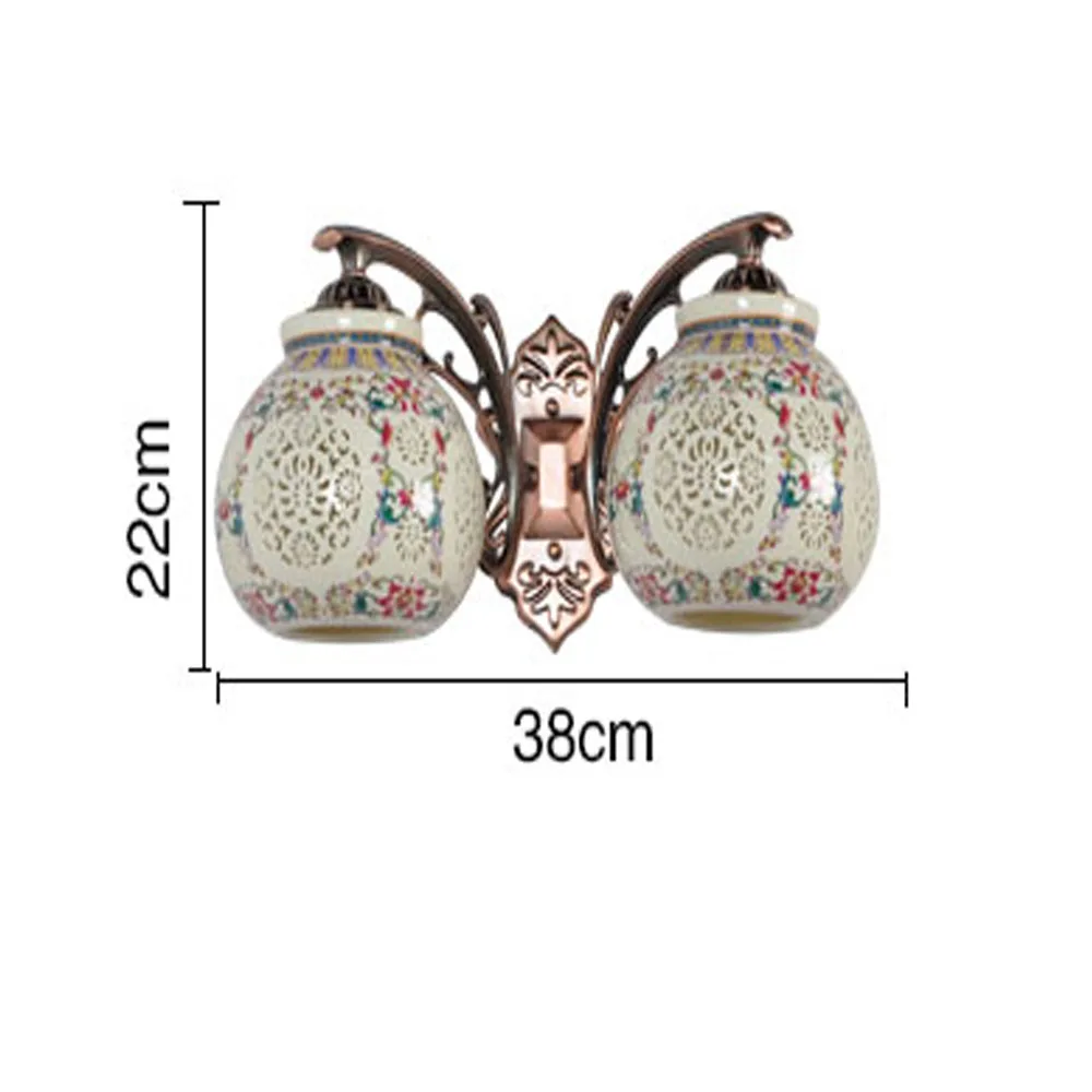 Керамические настенные светильники в китайском стиле ретро 220 В для лофта