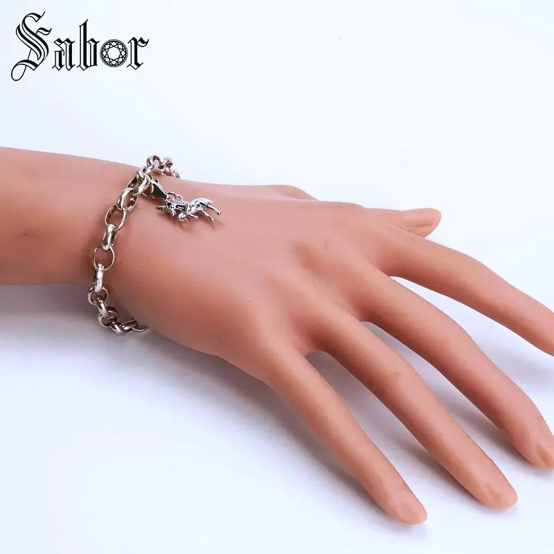 Ювелирные изделия подвеска с единорогом лошадью модные ювелирные посеребренный