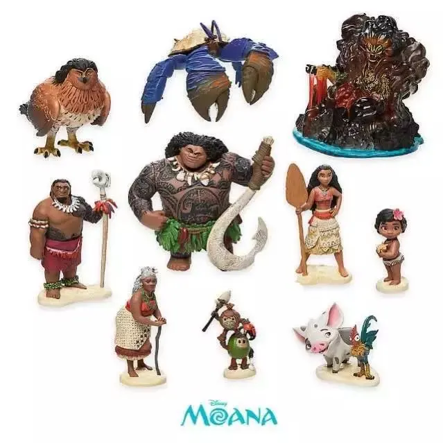 Аниме Disney детские игрушки новый мультяшный аниме фильм ПВХ Моана набор экшн