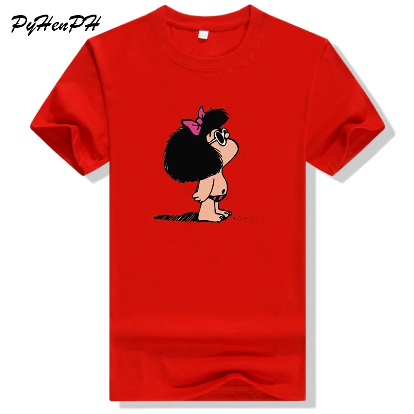 C5 Новинка, футболка с принтом Mafalda, женская летняя Стильная Милая забавная крутая футболка с коротким рукавом, топы и футболки, повседневная футболка - Цвет: C5
