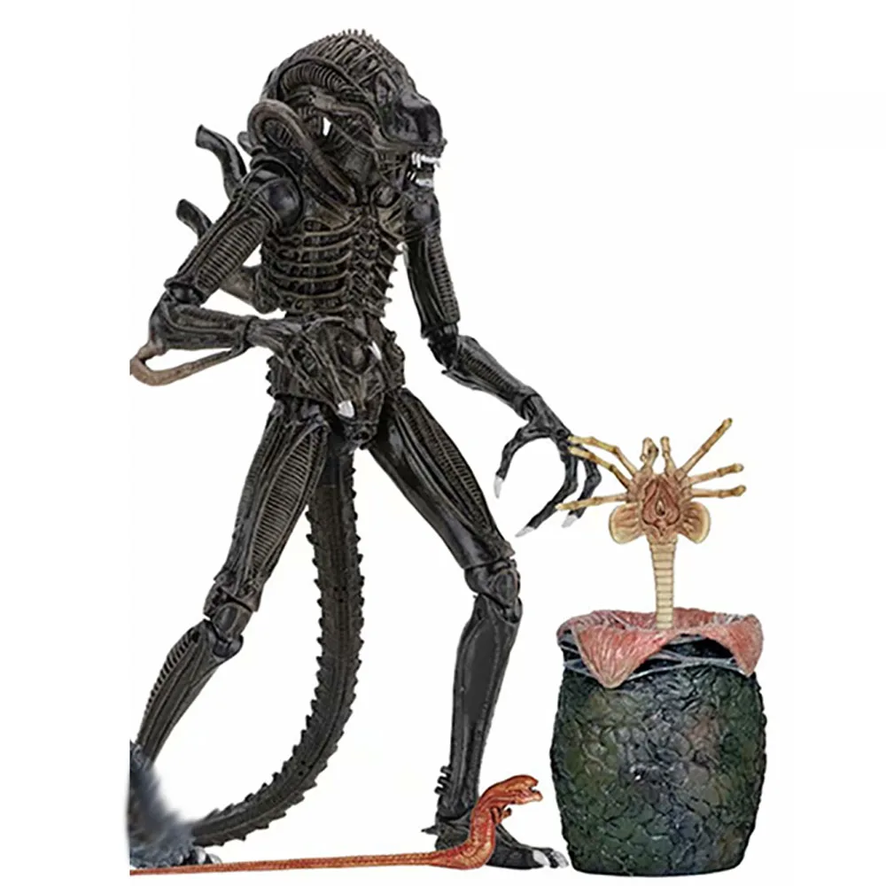 Gray 4 шт./компл. иностранцев 1986 Черный, серый цвет Alien яйца facehuggers Chestburster фигурка героя модель игрушка кукла - Цвет: Gray