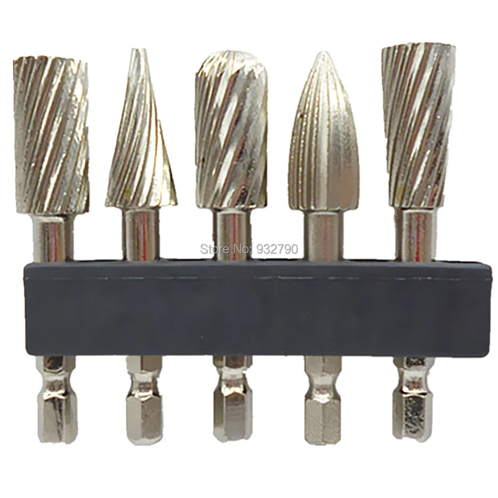 5 шт. Электрический Шлифовальные станки HSS Ротари Напильники Burr 1/4 &quotРотари Набор