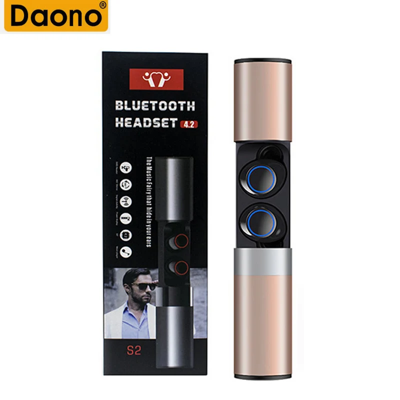 DAONO TWS bluetooth-гарнитура стерео музыкальные наушники встроенный микрофон маленькие