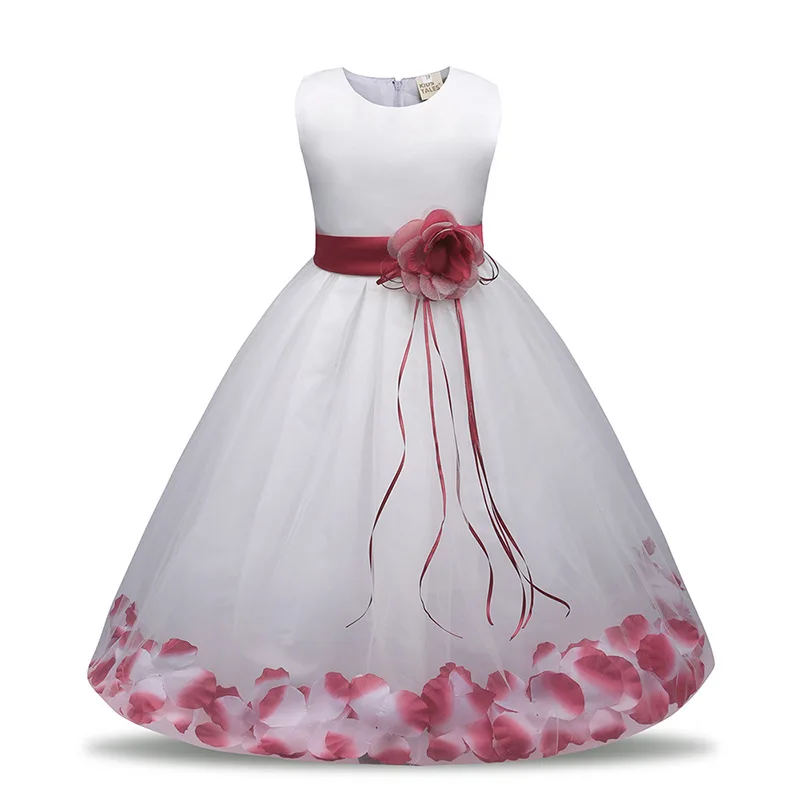 Kid Girl Dresses Easter 12-18 Months To Size 8 Baby Party Favors Pink Red Burgundy White and Blue Wedding Dress Knee Length | Детская