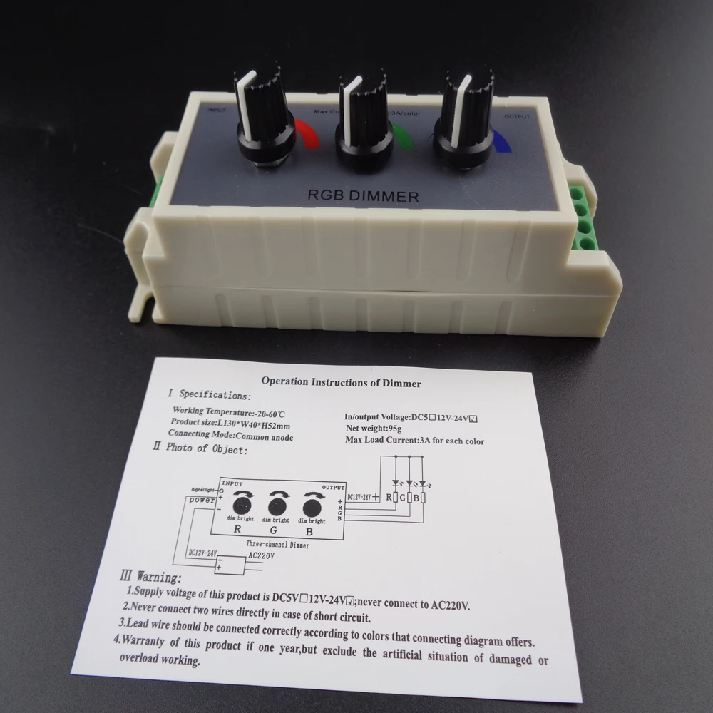 Rgb контроллер 3 канала DC12 24V RGB led диммер для светодиодной ленты 3528 5050 лучшее