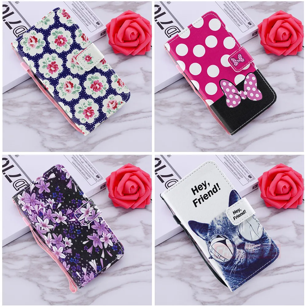Кожаный чехол книжка с милым рисунком для Huawei P30 Pro P20 Lite Y5 Y6 Y7 P Smart 2019 Honor 8A 8C 7A 7C honor 10