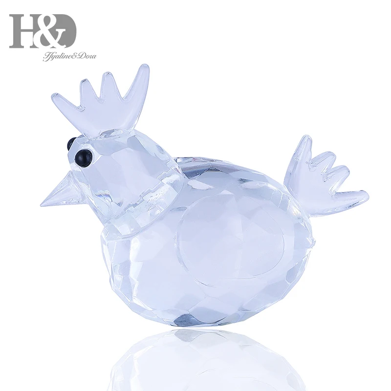 H &amp D 2 3 ''прозрачный Кристальный петух Статуэтка коллекция пресс-папье стол