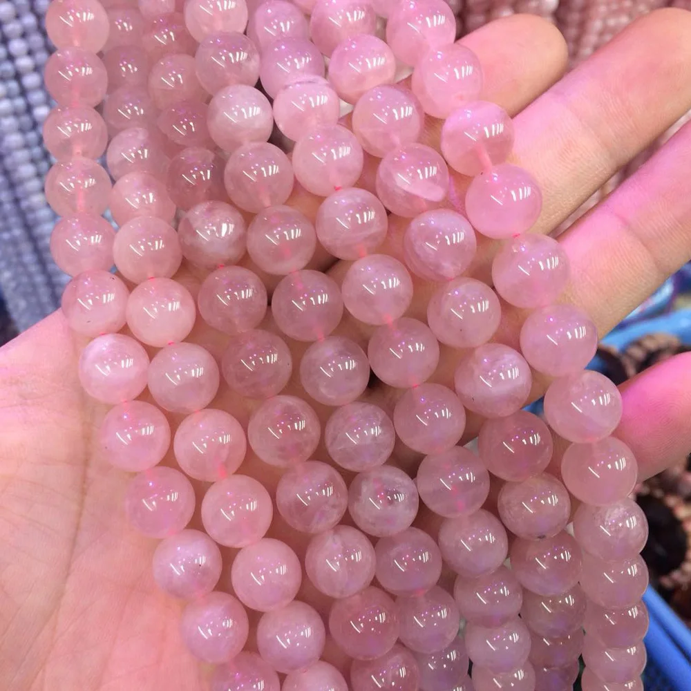 Круглые Бусины Из Натурального драгоценного камня в виде розы незакрепленные