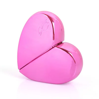 pink 25 мл в форме сердца парфюмерный флакон с распылителем пустая бутылка для хранения для сумки или путешествий многоразовый аромат для хранения в ванной комнате - Цвет: pink