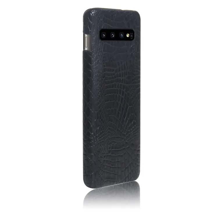 Для samsung S10 Lite чехол Mofi samsung Galaxy S10Lite чехол на заднюю панель из крокодиловой кожи из искусственной кожи против следов от пальцев S10e чехол - Цвет: Black
