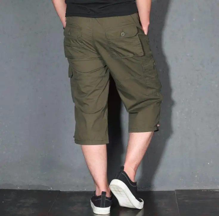 2019 High Quality Mens Cotton Short Multi Pocket Military Men Cargo Pants Baggy Hot Breeches Shorts | Мужская одежда