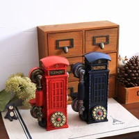 creative gifts zakka resin crafts decoration inverness wind phone booth money storage tank telephone booth molding phone model