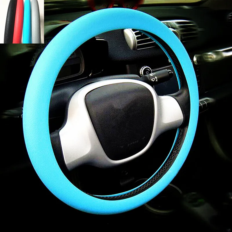 Car styling Hot silicone car steering wheel cover For Volvo S40 S60 S80 S90 V40 V60 V70 V90 XC60 XC70 XC90