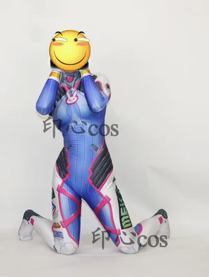 Новый классический костюм D.va с 3D принтом дешевый dva Косплей zentai catsuit Хэллоуин d.va