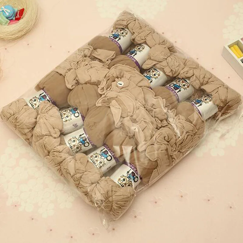 20 шт./лот ультратонкие прозрачные женские летние носки короткие со стразами для