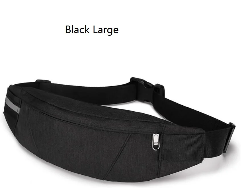 black Large Новая повседневная спортивная трендовая Мужская многофункциональная сумка-мессенджер с карманами для мобильного телефона, нагрудная сумка CZ03 - Цвет: black Large