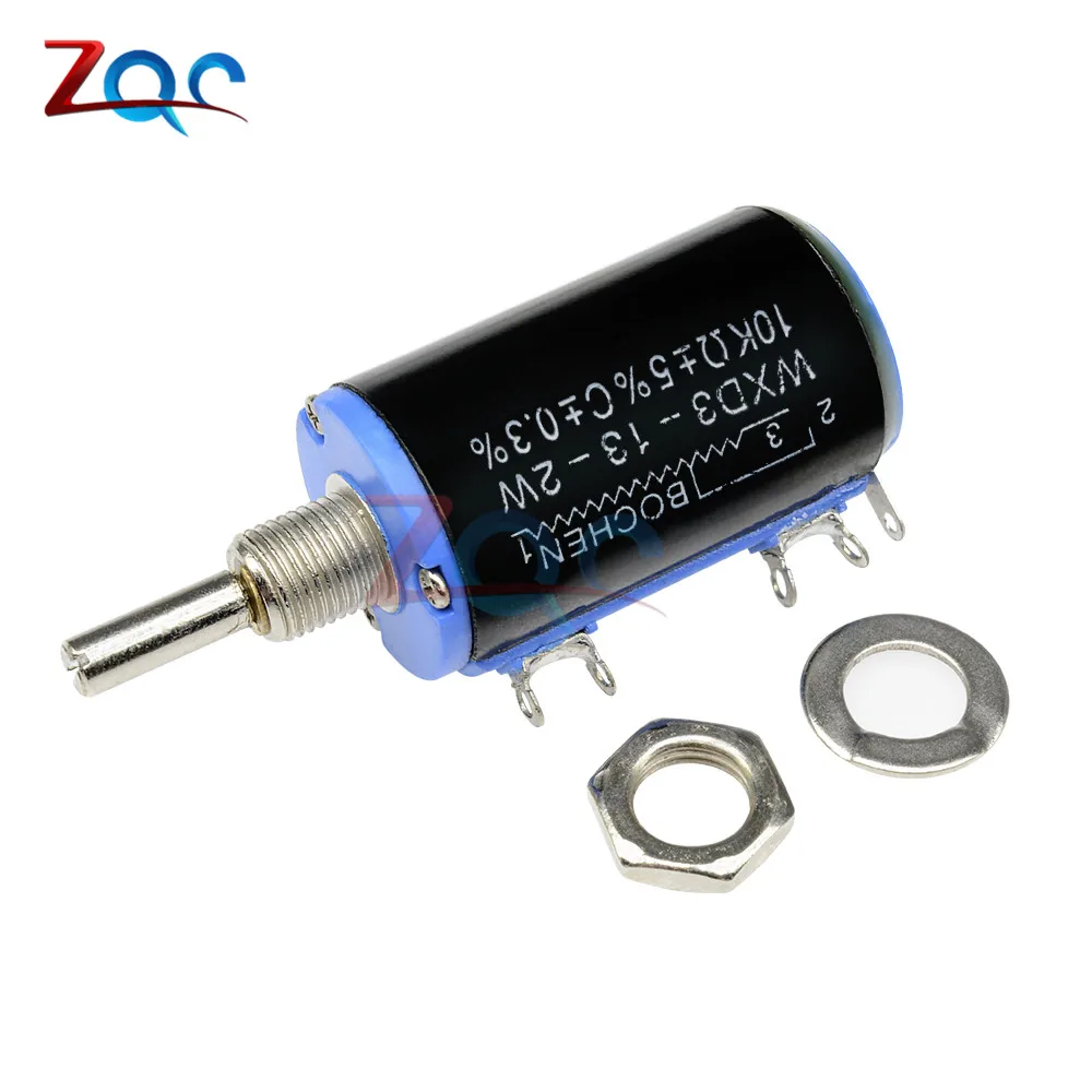 

WXD3-13-2W 10K ohm Multiturn Wirewound Potentiometer Adjustable Resistor