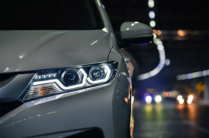 Автомобильная светодиодная лента передние фары для Honda City передсветильник фара