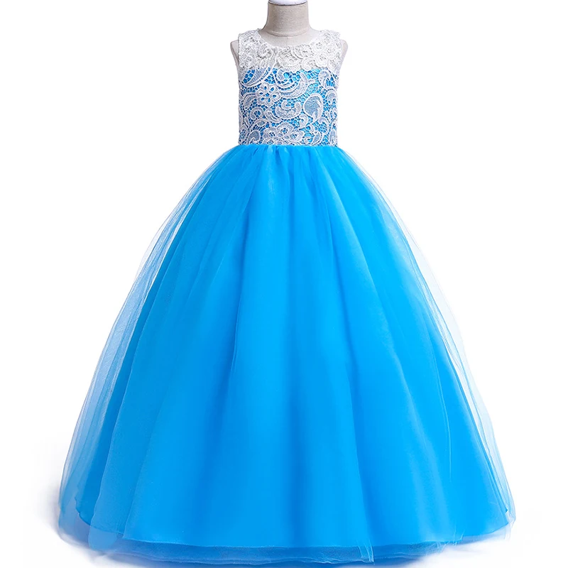 Teenage Costume Girls Dress Summe Children's Clothing Party Princess Baby Kids Lace Wedding Dresses elegant Prom | Детская одежда и