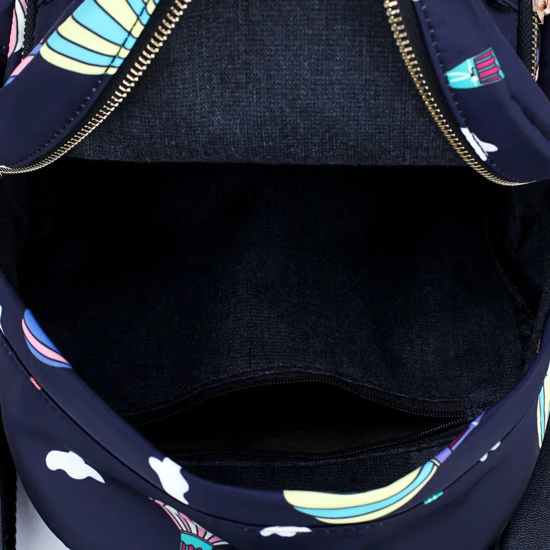 Женские Водонепроницаемые нейлоновые рюкзаки с принтом книжные сумки для