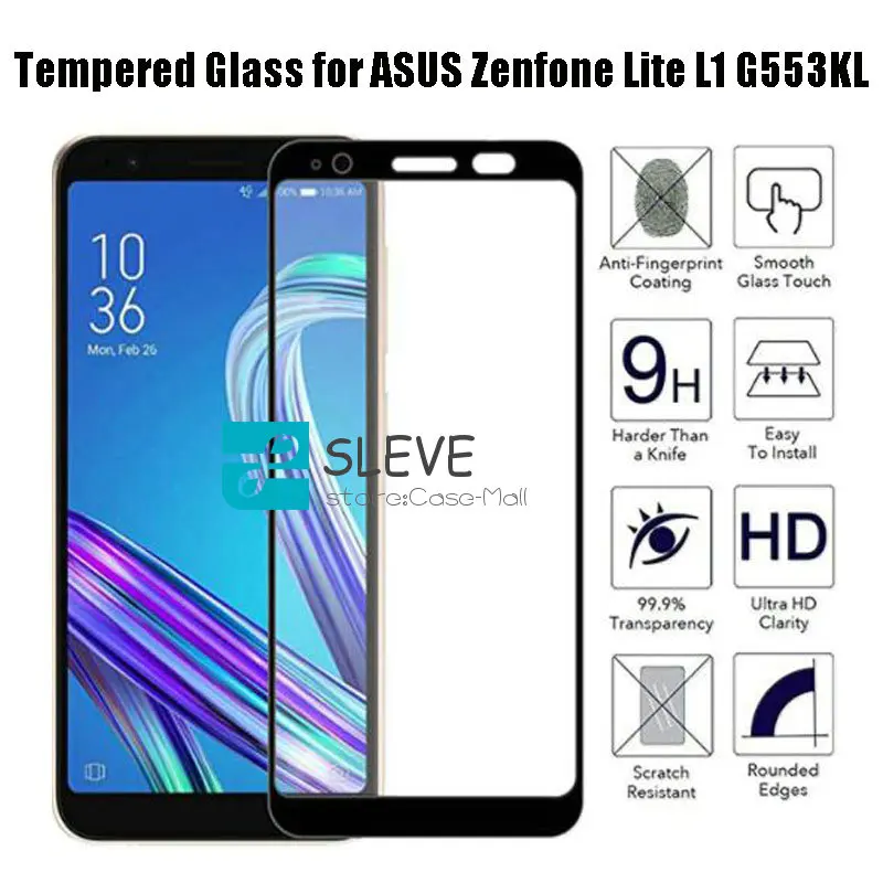 Полноэкранное закаленное стекло для ASUS Zenfone Lite L1 G553KL защитная пленка G553KL|Защитные