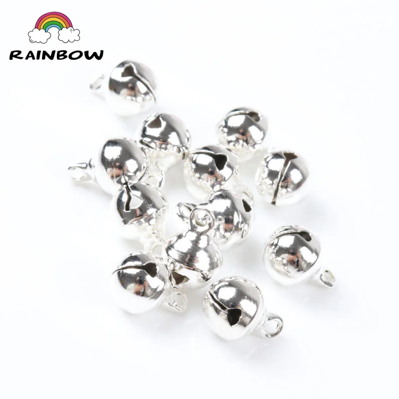 8mm 10pcs Gold Copper Round Loose Beads Jingle Bells Christmas Tree Ornamen Decoration Pendants Party Home Accessories | Украшения и