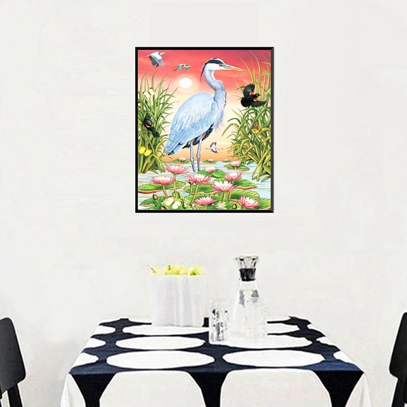 Новая картина с красным краном &quotАлмаз&quot Вышивка крестом незавершенные