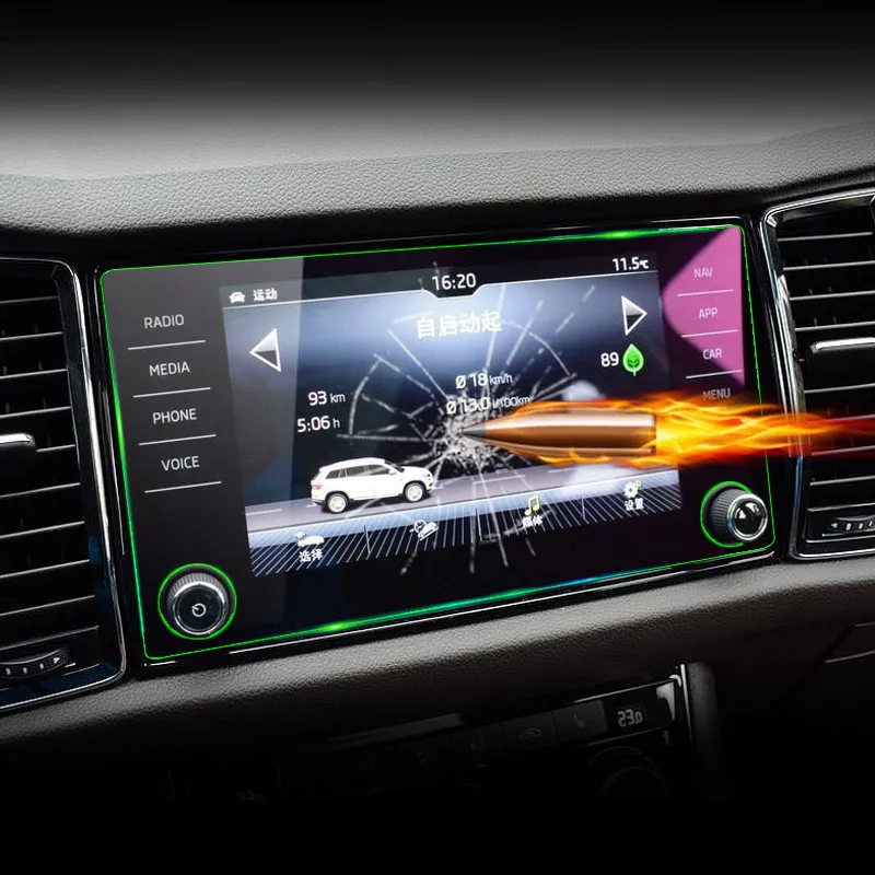 

Защитная пленка из закаленного стекла для автомобиля с GPS-навигацией, стикер для Skoda Kodiaq 2017 2018 2019 2020, аксессуары