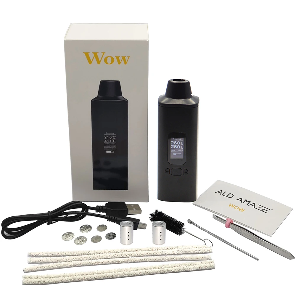 В наличии! Оригинальный WOW V2 ALD AMAZE сухой травы испаритель 1800 мАч керамическая