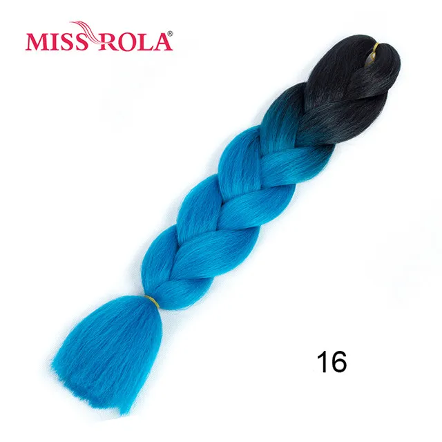 #14 Miss Rola, 24 дюйма, крупное плетение, синтетические волосы для наращивания, 100 г, высокотемпературное волокно, Омбре, тон, вязание крючком, плетение волос 89 цветов - Цвет: #14