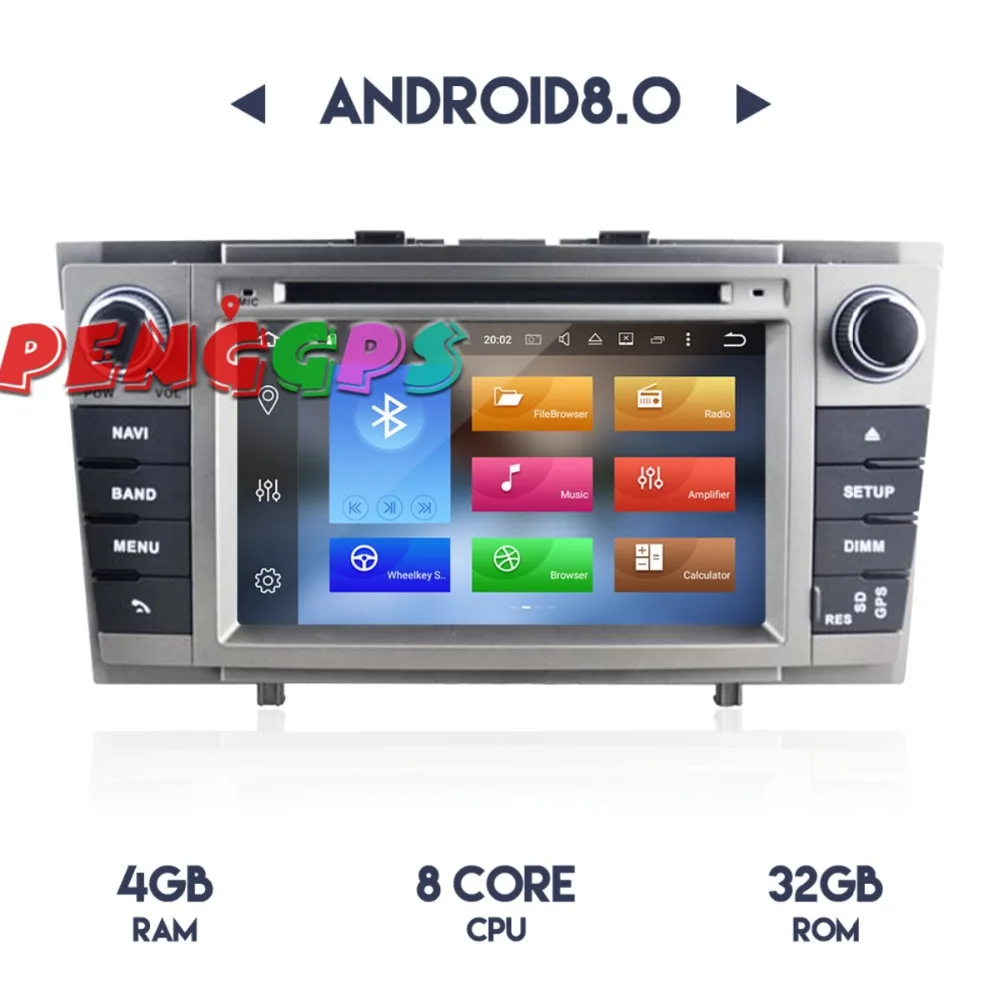 DE со 2 din Android 8 0 7 1 dvd-плеер автомобиля радио для Toyota Avensis T27 2009-2015 gps навигации стерео