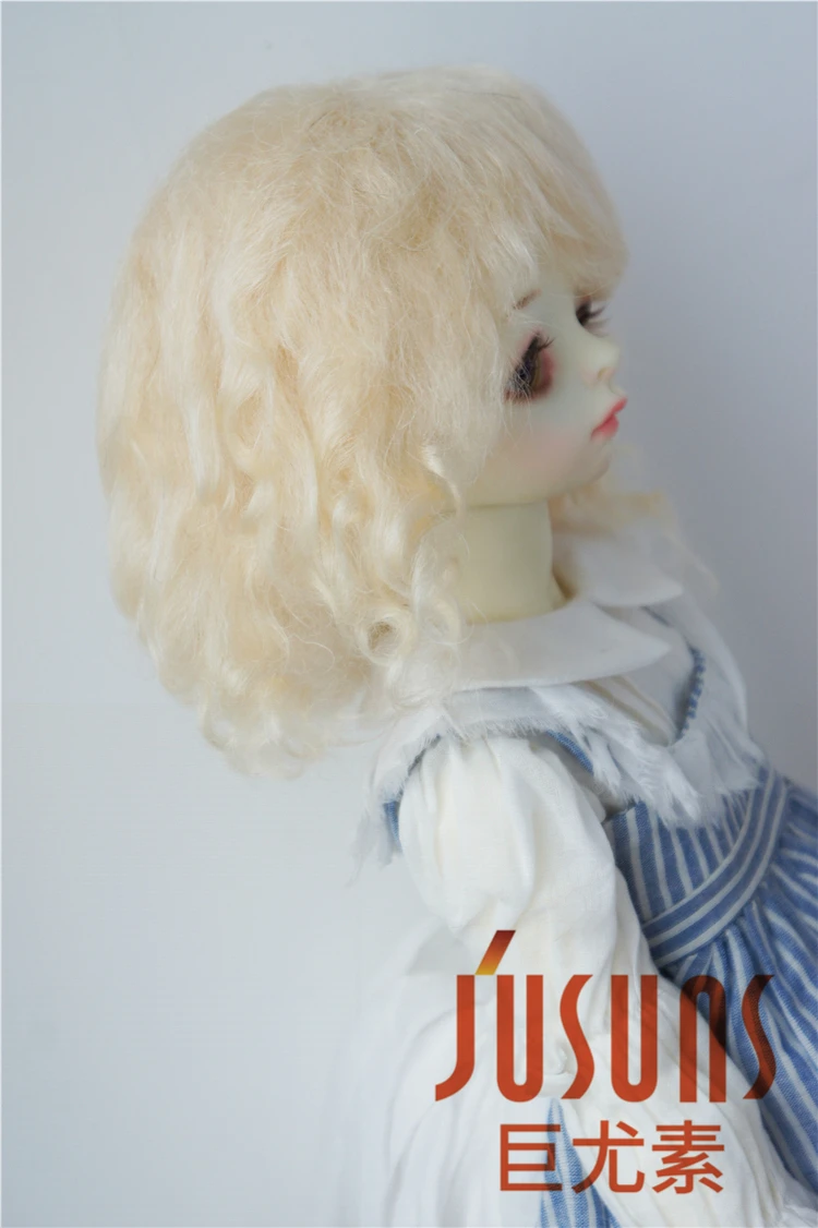 JD012 модные мягкие мохер BJD кукольные Парики Красивый мохеровый парик 9-10 дюймов кукольные парики кукольные аксессуары
