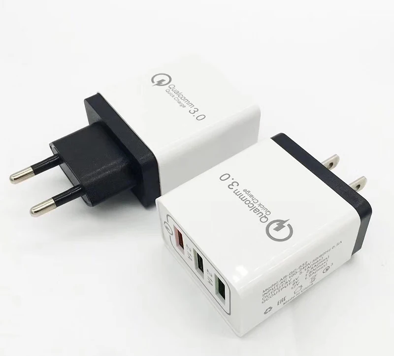 Универсальный 18 Вт USB quick charge 3,0 5V 3A для iPhone 8 7 X EU US Plug, быстрое зарядное устройство для мобильного телефона Samsug S9 S10 huawei