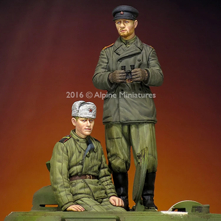 1/35 WW2 русский танковый набор 2 фигурки полимерная модель солдата GK военная тема