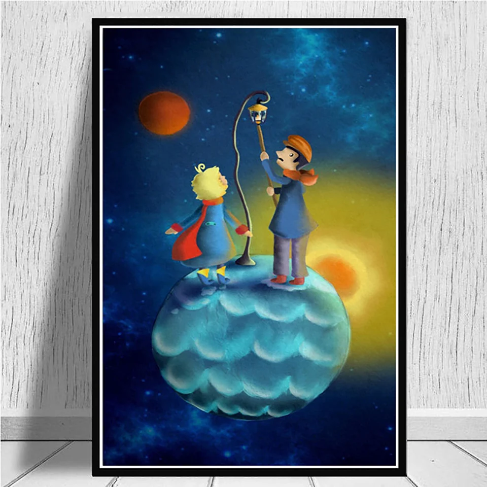 Home Decor Печать холст картина 1 штук Маленький принц настенный киноплакат Art модульная фотографии для постели фоновая рамка