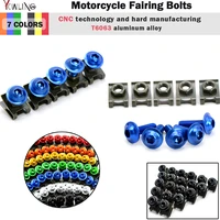 10pcs 6mm cnc motorcycle fairing body work bolts screws for ducati monster 1100 620 696 796 yamaha fz16 2012 2013
