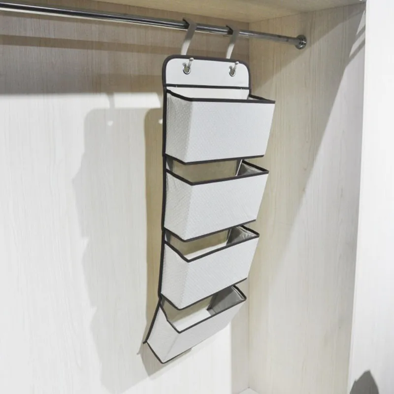 Нетканая 4 слойная сумка для хранения дверей подвесная многофункциональный шкаф