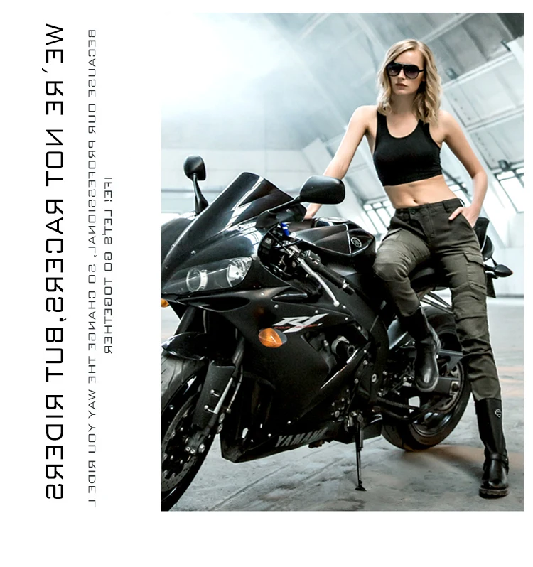 Женские джинсы для езды на мотоцикле Uglybros темно зеленые мотоциклетные брюки