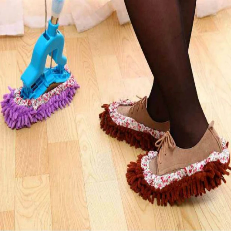 1 pair Multifunction Floor Dust Cleaning Slippers Lazy Mopping Mop Caps House Home Clean Cover Wipe | Дом и сад
