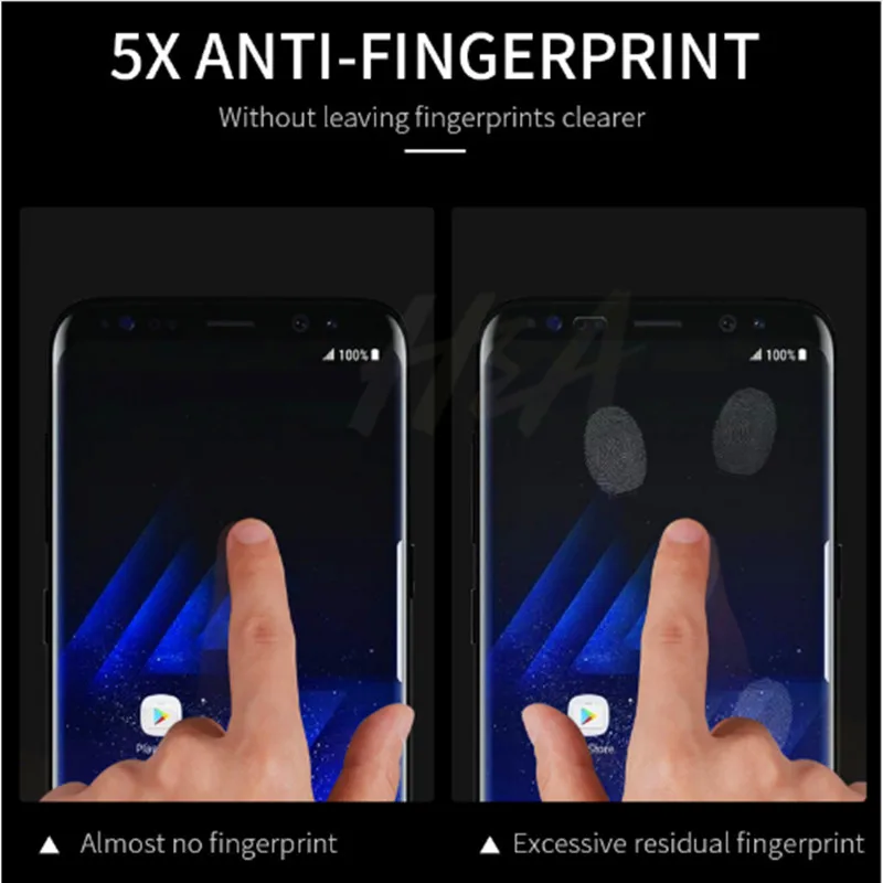 Protective Glass on the For Samsung Galaxy S9 S9Plus Tempered Screen Protector 5D Curved Edge S8 | Мобильные телефоны и