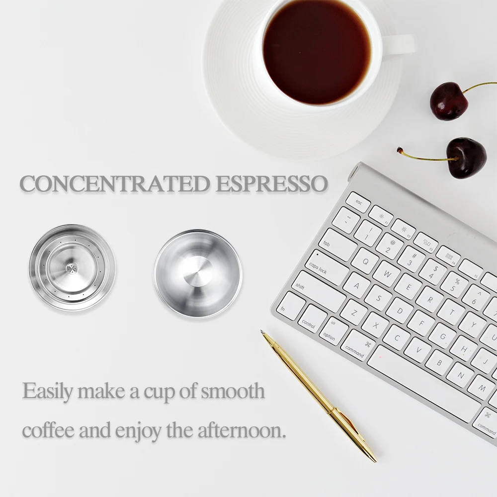 ICafilas, стальной многоразовый(G1) фильтр для кофейных капсул Nespresso Vertuo, эспрессо Vertuoline для VertuoPlusLine