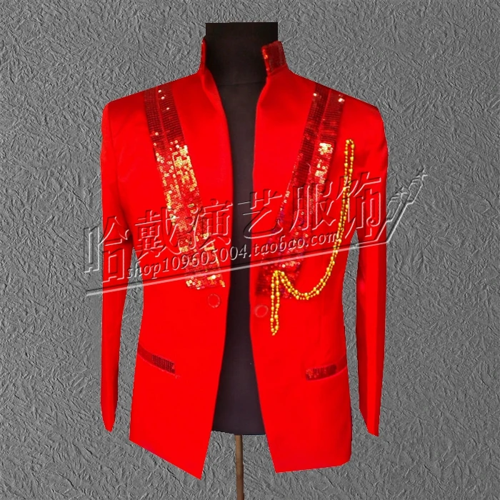 

S-5XL!!! 2018 Man the magician costume Bright piece of small suit bar stage singer's clothing The singer's clothing