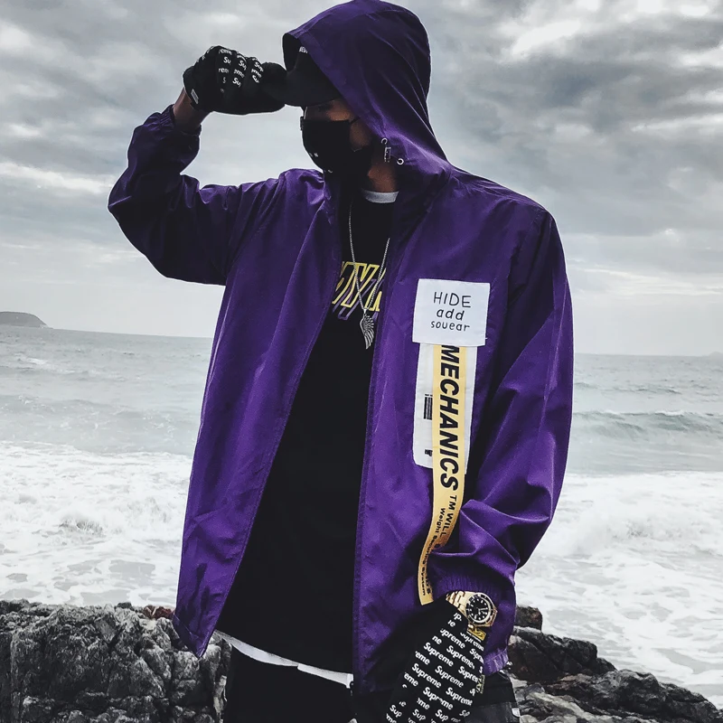 Jacket 5 Винтажные летние легкие мужские куртки Базовая хип-хоп панк Рейв Анорак куртка уличная Мужская хип-хоп ветровка одежда 5J018 - Цвет: Jacket 5