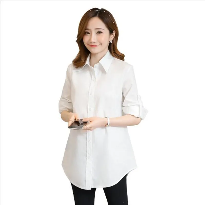 OL хлопковые блузки для беременных формальные офисные рубашки Одежда женщин