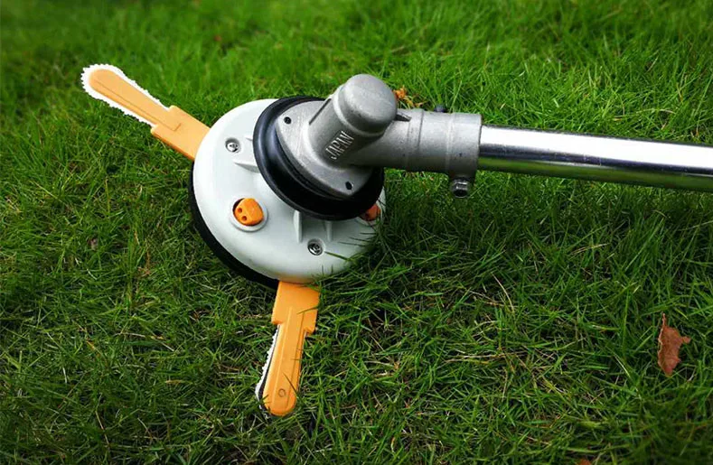 Dual use Power Grass Trimmer Head Steel Chain Saw with nylon line cutter Easy Cutting for Brush Cutter Auto bump feed head | Инструменты